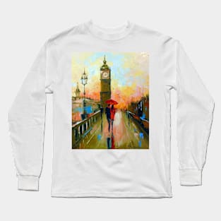 Romance of London in the evening Long Sleeve T-Shirt